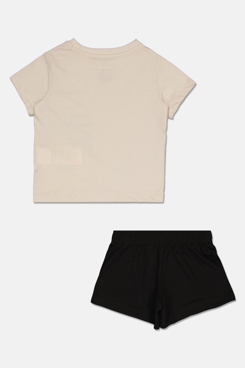 Nike Toddlers Girl 2 Pcs Graphic Print T-shirt And Shorts Set, Multicolor - Image 3