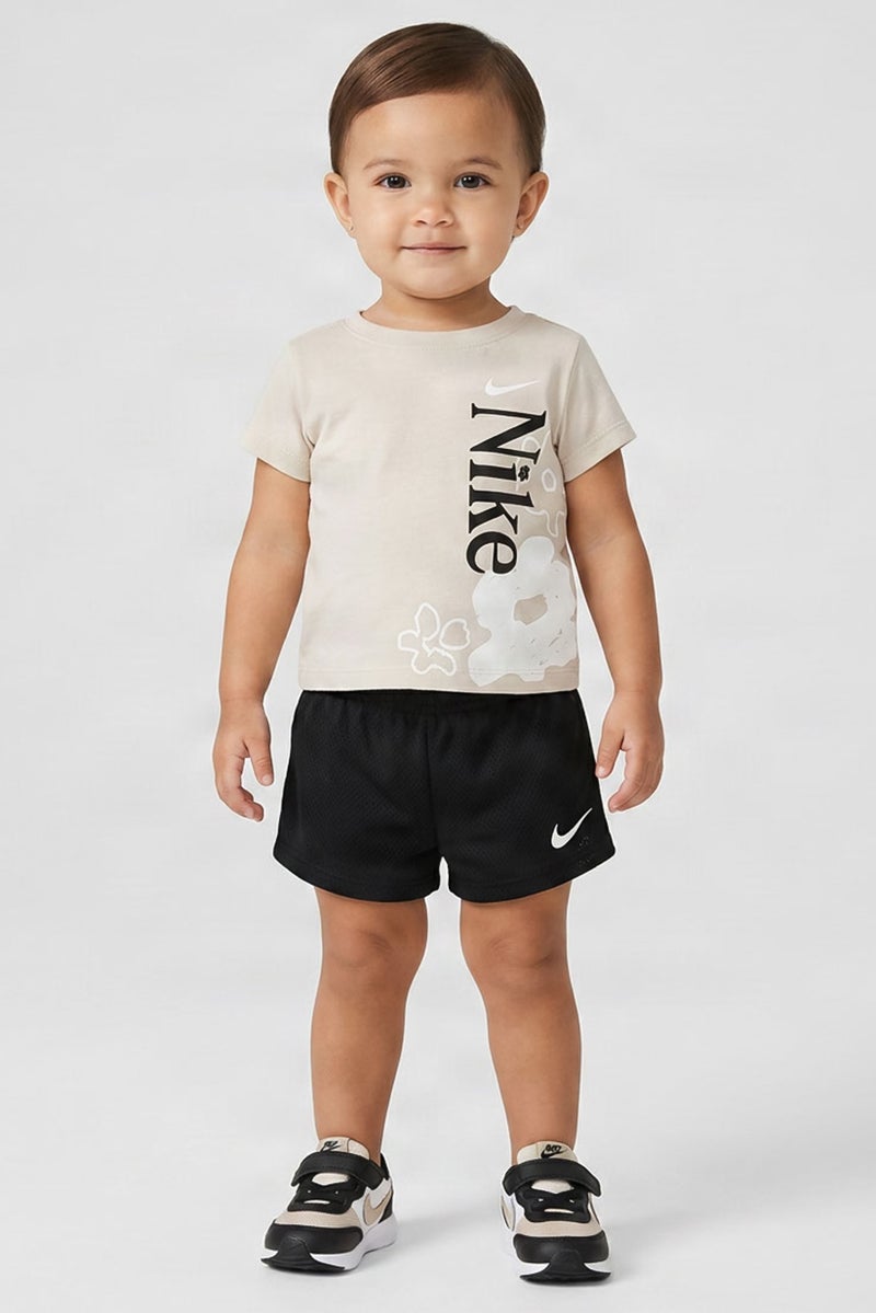 Nike Toddlers Girl 2 Pcs Graphic Print T-shirt And Shorts Set, Multicolor - Image 1