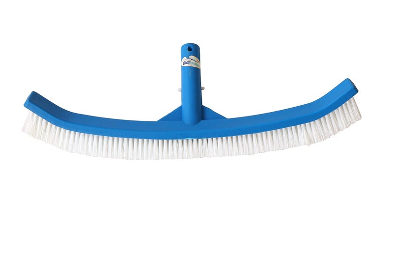 Blue Wave فرشاة حمام سباحة منحنية 18 بوصة للجدران والأرضيات مع شعيرات نايلون (زرقاء) - Image 1