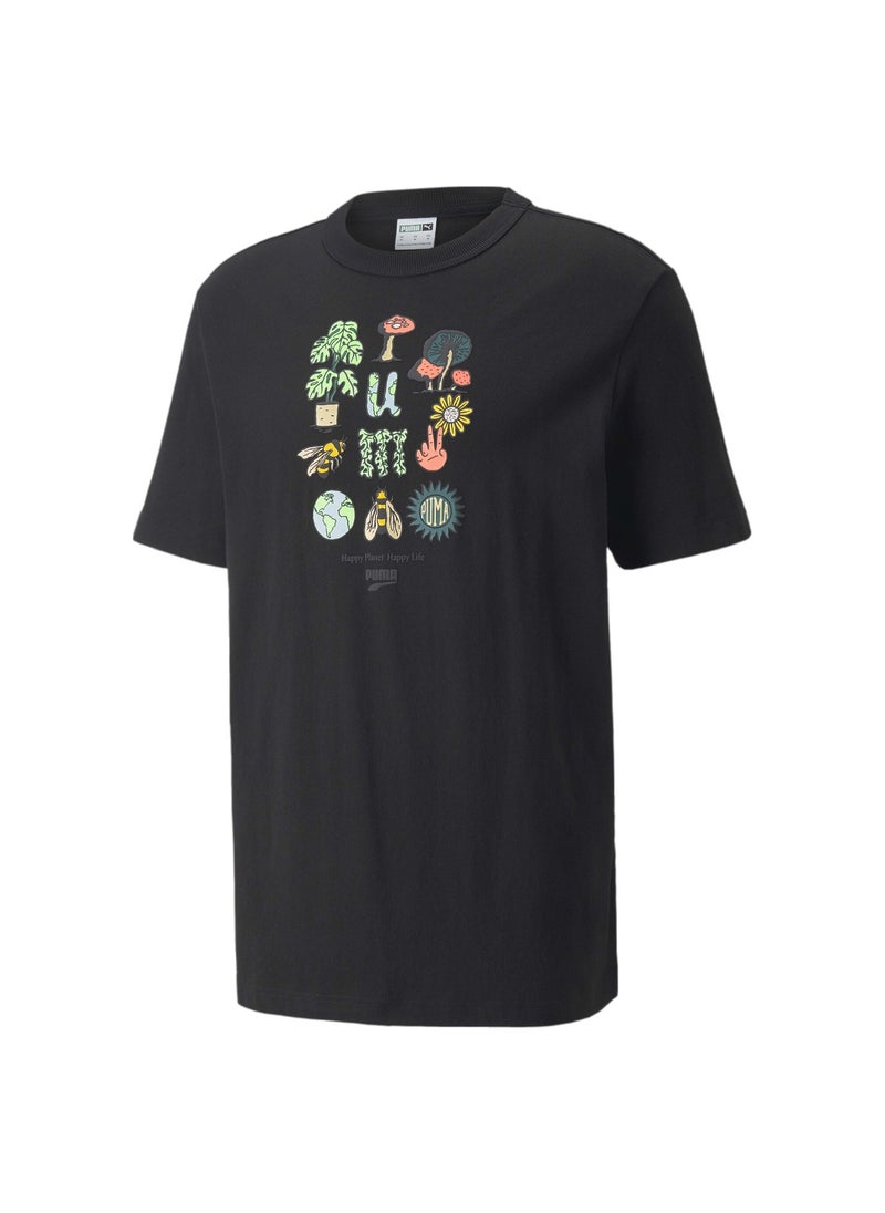 PUMA - Downtown Mens Graphic Crew Neck T-Shirt - Image 1