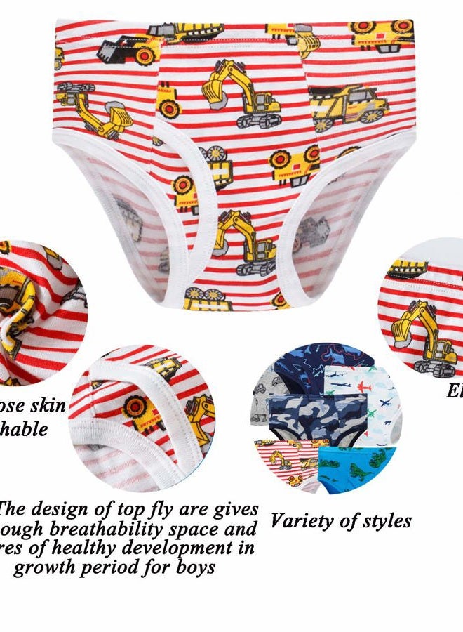 Boboking Little Boys Briefs Dinosaur Truck Toddler Kids Underwear (Pack of 6) 5/6Y Blue - Image 2
