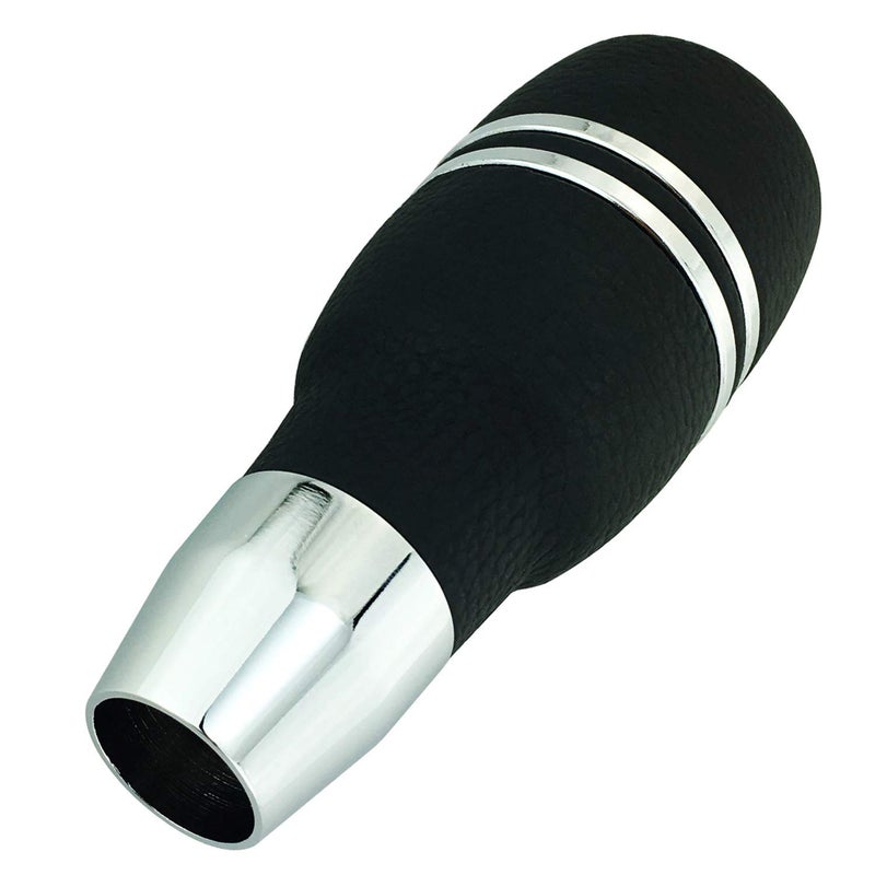Abfer Automatic Shifter Knob Button Car Stick Shift Lever Head Replacement Aluminum Alloy Gear Shifting Fit for Most Auto Transmission Vehicle, Black - Image 5