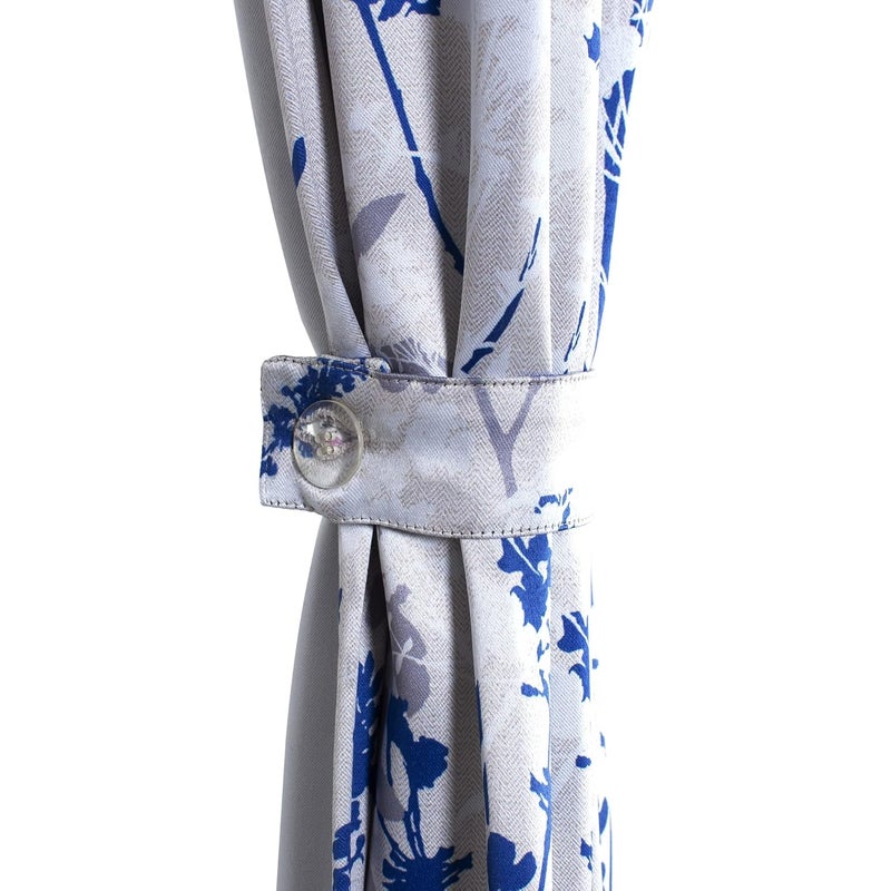 Deco Window Polyester Semi Blackout Opaque Curtains 7 Feet Long Set Of 2 Room Darkening EyeletBlue 35X7Ft Opaque Curtains With Perfect Pleats Connected Eyelet For Bedroom And Living Room - Image 4