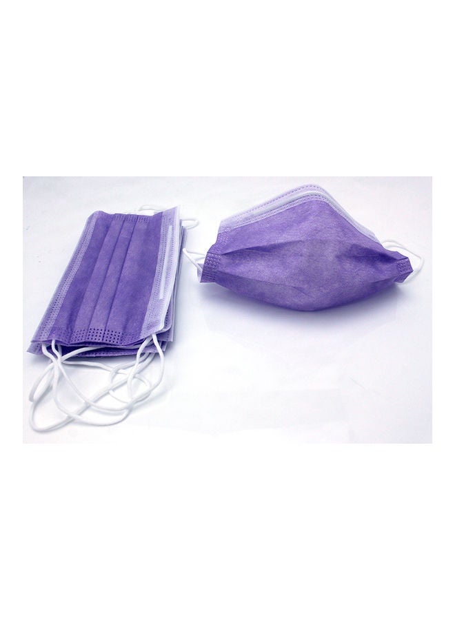 NIBEMINENT 5-pieces Disposable Face Mask Purple Color for Adults - Image 1