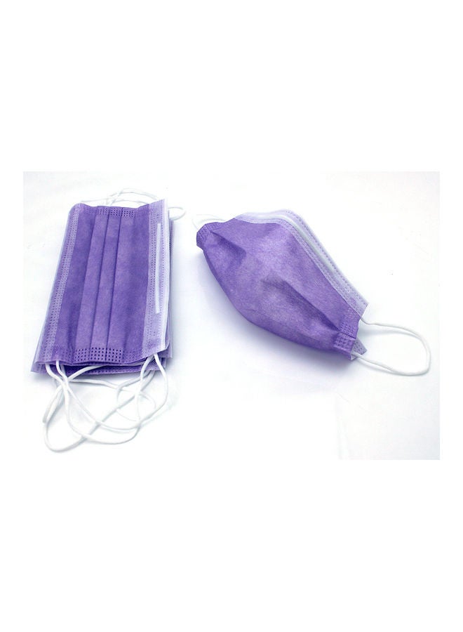 NIBEMINENT 5-pieces Disposable Face Mask Purple Color for Adults - Image 2