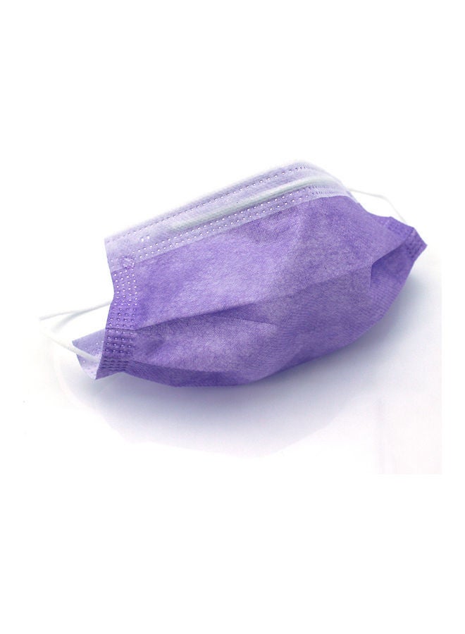 NIBEMINENT 5-pieces Disposable Face Mask Purple Color for Adults - Image 3