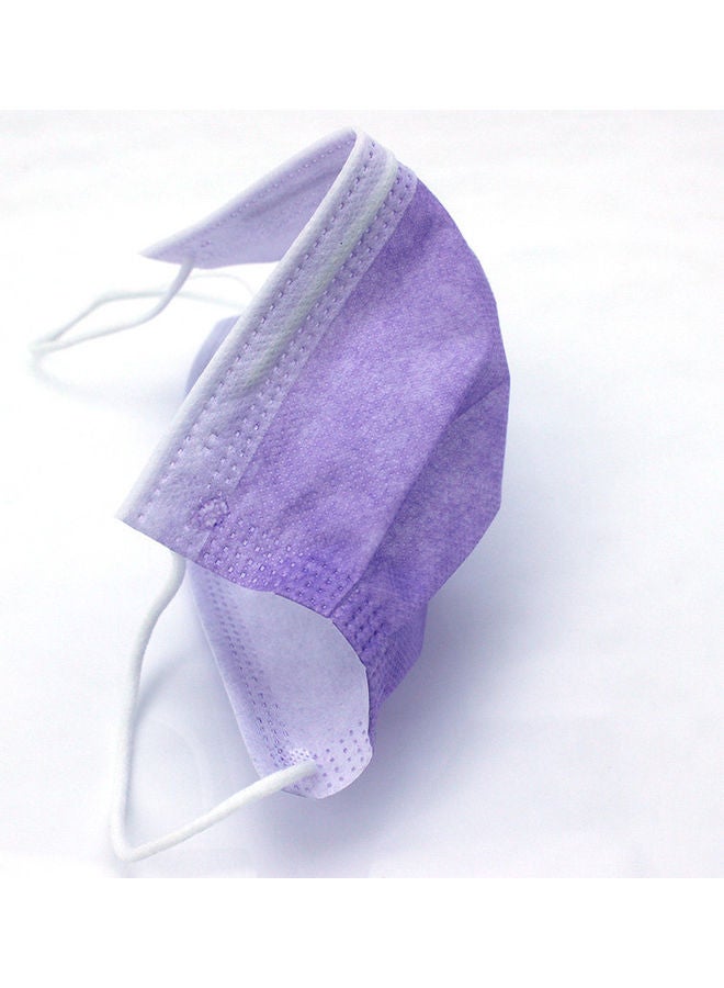 NIBEMINENT 5-pieces Disposable Face Mask Purple Color for Adults - Image 4