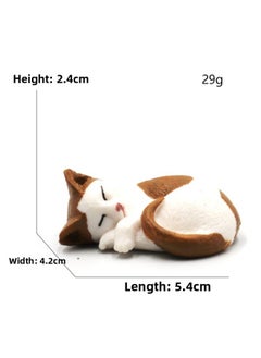 Children's Simulation Cat Model Cloth Doll Cat Lazy Orange Cat Leg Lifting Cat Sleeping Posture Flower Cat Siamese Cat Pet Cat Ornaments-Color:1517 Side Sleeping Cat