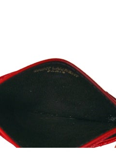 Yves Saint Laurent Red Chevron Quilted Leather Card Holder  - Image 4