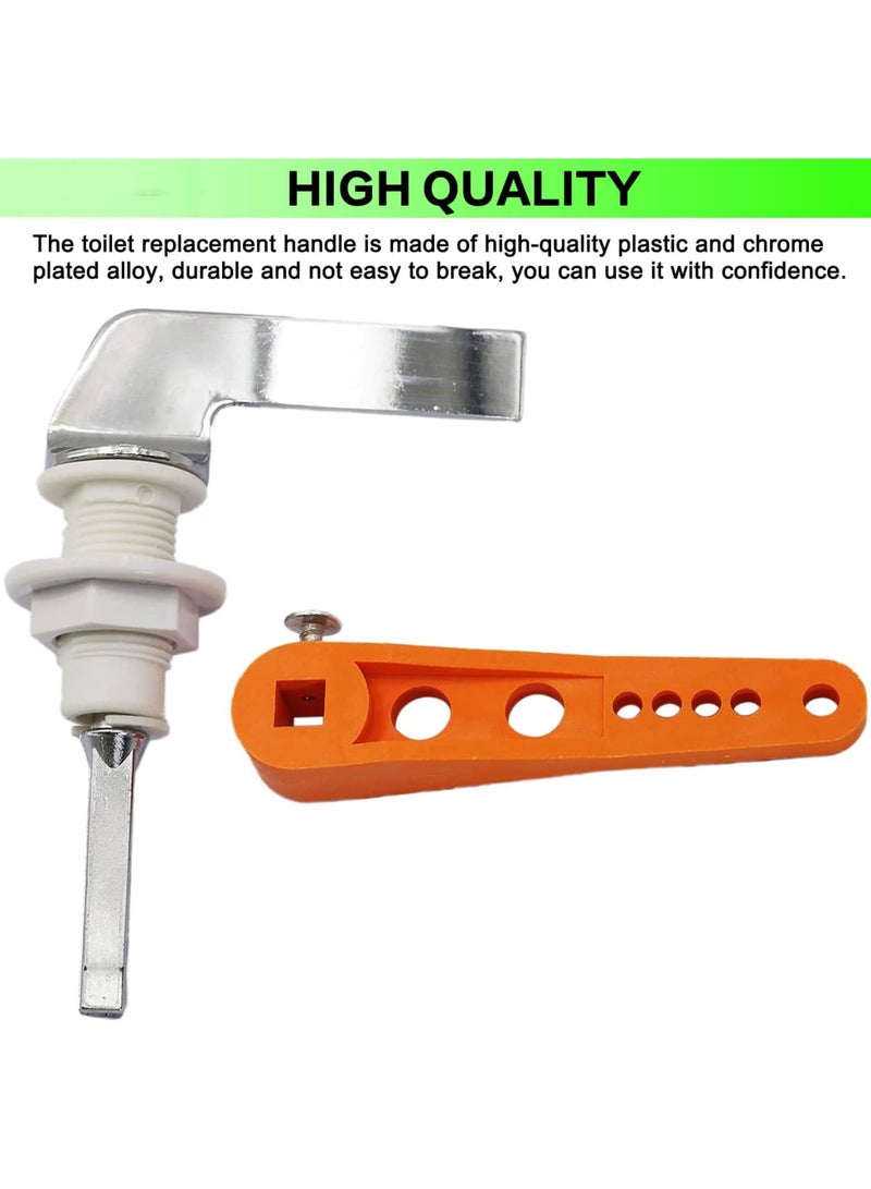 Barakah Universal Fit Replacement Toilet Tank Handle, Chrome Plated Metal Flush Lever Kit, Toilet Tank Flush Lever, Compatible with Most Toilets, Tank Toilet Handle Accessories, Silver 1 Pack - Image 4