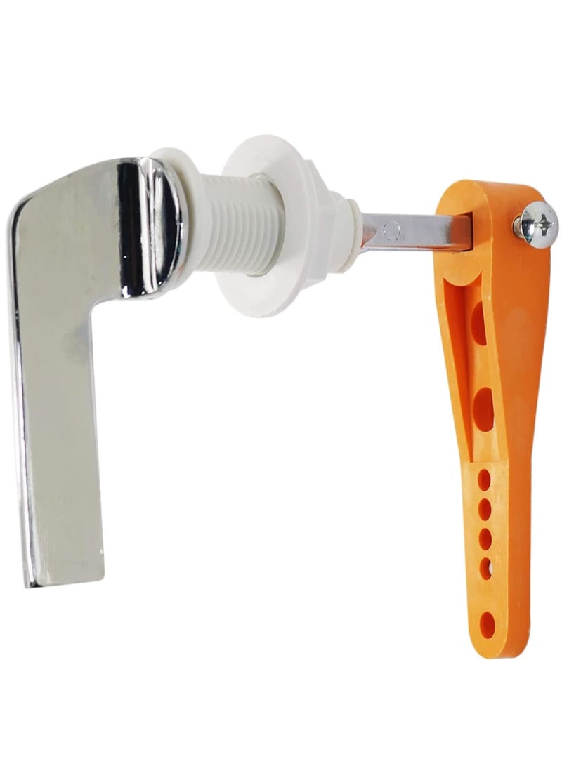 Barakah Universal Fit Replacement Toilet Tank Handle, Chrome Plated Metal Flush Lever Kit, Toilet Tank Flush Lever, Compatible with Most Toilets, Tank Toilet Handle Accessories, Silver 1 Pack - Image 1