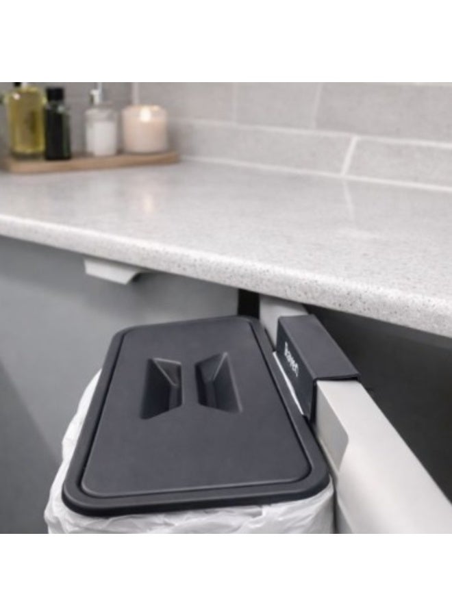 Rayen 6202 Kitchen Cabinet Door Trash Bag Holder – Dark Grey, Space-Saving Organizer. - Image 5