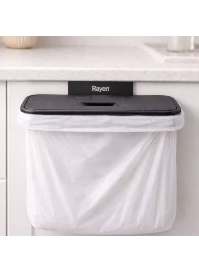 Rayen 6202 Kitchen Cabinet Door Trash Bag Holder – Dark Grey, Space-Saving Organizer. - Image 1