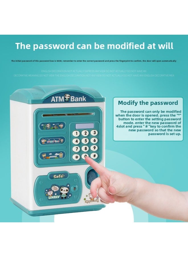 Generic Children's Piggy Bank Automatic Induction Roll Money Atm Large Capacity Simulation Intelligent Electronic Fingerprint Password Box Piggy Bank-Color:Police Car Password Piggy Bank [automatic Money Rolling] White 6916  - Image 5