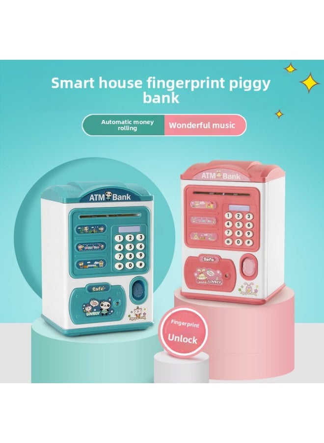 Generic Children's Piggy Bank Automatic Induction Roll Money Atm Large Capacity Simulation Intelligent Electronic Fingerprint Password Box Piggy Bank-Color:Police Car Password Piggy Bank [automatic Money Rolling] White 6916  - Image 3