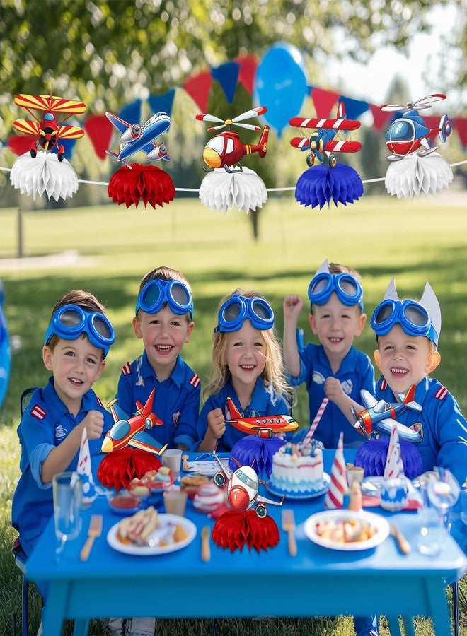 BQC 9 Pcs Airplane Birthday Party Decorations Airplane Centerpieces for Tables Airplane Party Decorations Airplane Party Supplies - Image 3