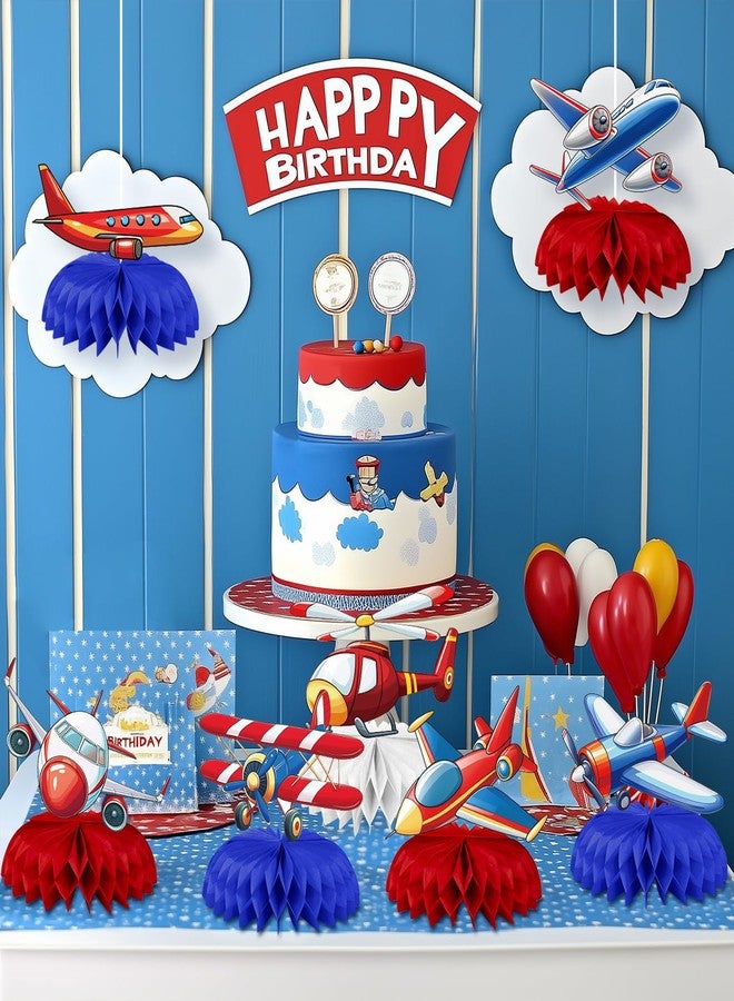 BQC 9 Pcs Airplane Birthday Party Decorations Airplane Centerpieces for Tables Airplane Party Decorations Airplane Party Supplies - Image 2