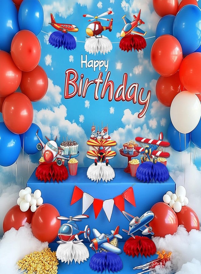 BQC 9 Pcs Airplane Birthday Party Decorations Airplane Centerpieces for Tables Airplane Party Decorations Airplane Party Supplies - Image 4