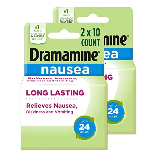 Dramamine Nausea Long Lasting Nausea Relief 10 Count Pack of 2