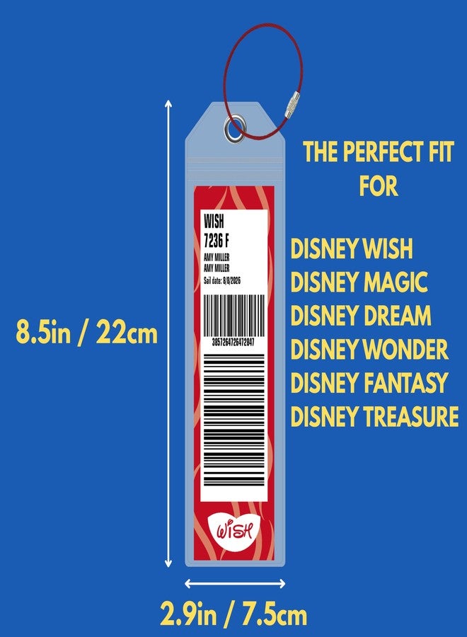 إيه أس في بي شوب حوامل بطاقات الأمتعة لسفن رحلات دي سي إل البحرية - عبوة من 8 قطع، تناسب سفن دريم، فانتازي، ماجيك، وندر، ويش، تريجر، وأدفنتشر - إكسسوارات سفر متينة لرحلات 2025 و2026 - Image 2