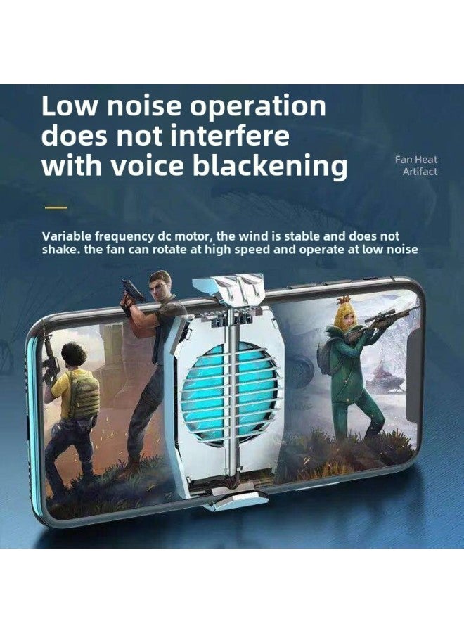 Mobile Phone Radiator Cooling Artifact Cooling Fan Silent Chicken King Radiator Game Essential Air Cooling Clip-Color:❤Powerful Heat Dissipation 【plug-in Model】 Silver❤ - Image 4