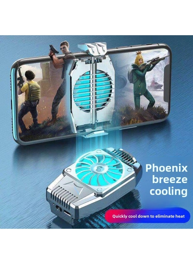 Mobile Phone Radiator Cooling Artifact Cooling Fan Silent Chicken King Radiator Game Essential Air Cooling Clip-Color:❤Powerful Heat Dissipation 【plug-in Model】 Silver❤ - Image 5