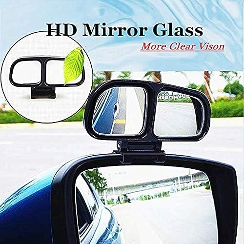 SARTE Plastic Glass Blind Spot Mirror with 360° Rear View Convex Parking Mirror, 3R Original Suitable for All Cars - Pack of 2 - Image 4
