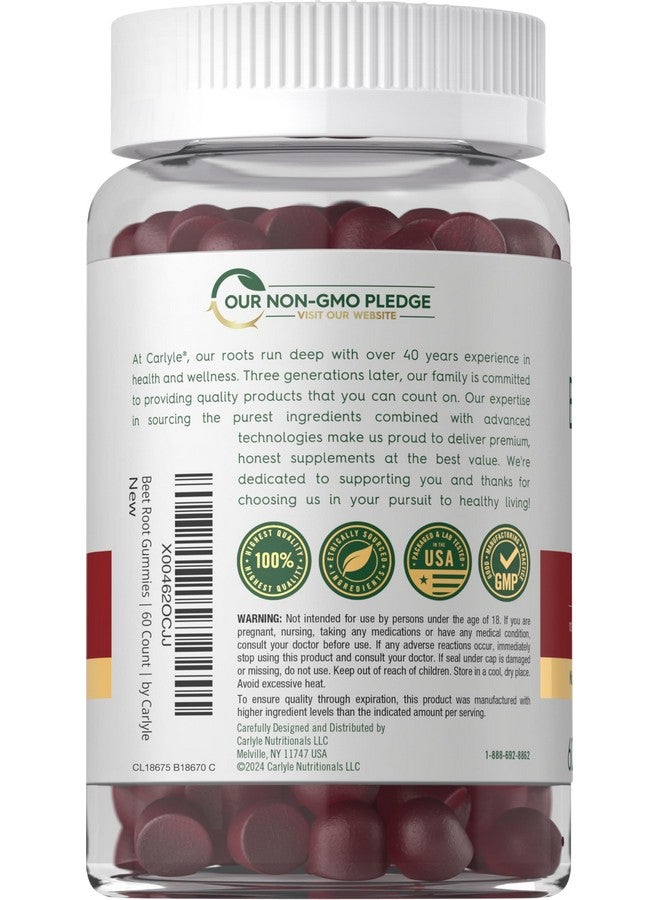حلوى كارلايل بنكهة جذر الشمندر | 60 قطعة | مكمل غذائي نباتي بنكهة الفراولة قابل للمضغ | غير معدل وراثيًا، خالٍ من الغلوتين - Image 3