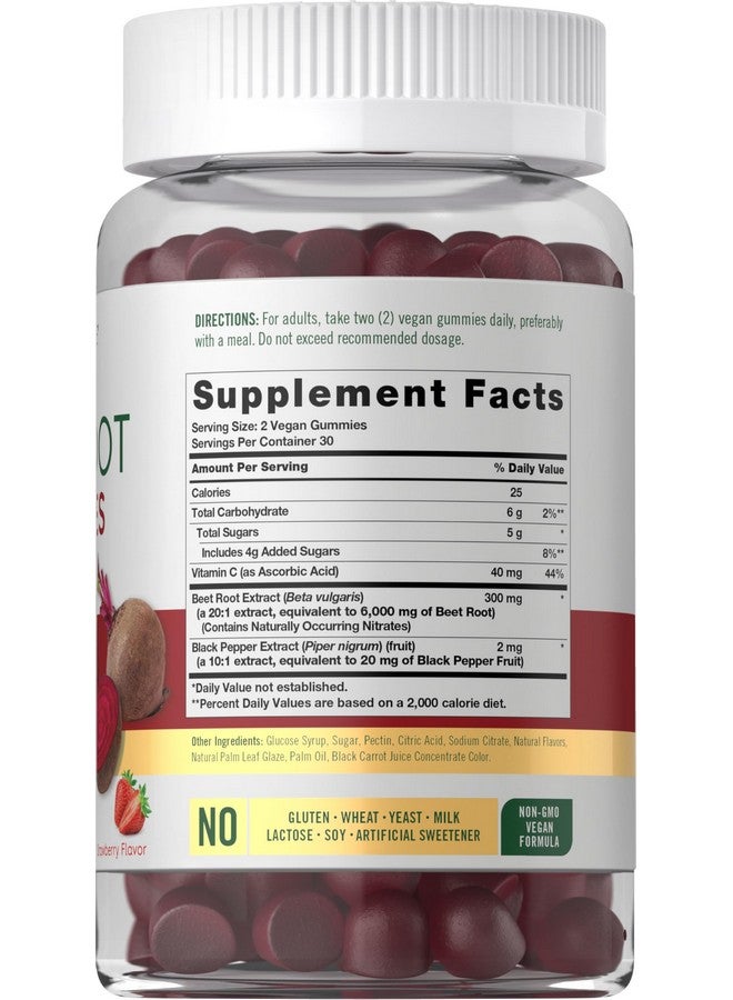 حلوى كارلايل بنكهة جذر الشمندر | 60 قطعة | مكمل غذائي نباتي بنكهة الفراولة قابل للمضغ | غير معدل وراثيًا، خالٍ من الغلوتين - Image 2