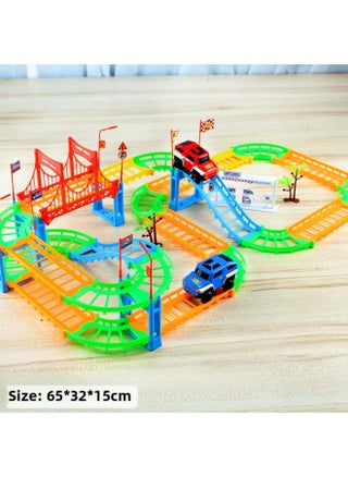 Assembled Varied Multi-Layer Three-Dimensional Track Train Toy Electric Track Racing Car Gliding Track Car Child Boy-Color:Double-layer Track + 4 Cars - With Charger + 4 Rechargeable Batteries - pzsku/Z23D5DD2AB7A40FCA7558Z/45/1745574637/585bd9b1-d253-43ee-809e-c0bec6c05970