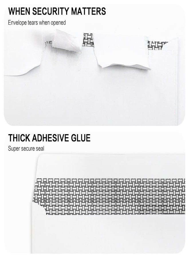 HERKKA 500 Pack #10 Single Left Window SELF Seal Security Envelopes, Designed for QuickBooks Invoices & Business Statements, Computer Printed Checks Peel and Seal Flap, Size 4-1/8 x 9-1/2 Inches, 24 LB - Image 2