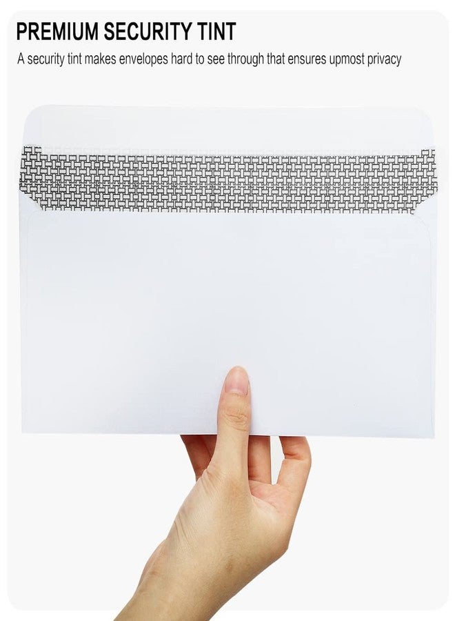 HERKKA 500 Pack #10 Single Left Window SELF Seal Security Envelopes, Designed for QuickBooks Invoices & Business Statements, Computer Printed Checks Peel and Seal Flap, Size 4-1/8 x 9-1/2 Inches, 24 LB - Image 5