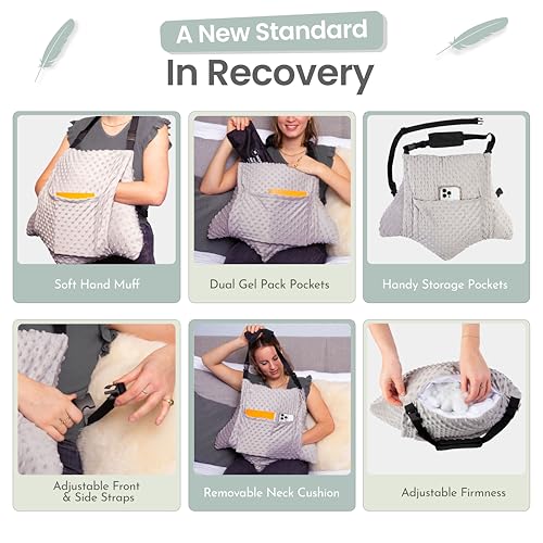 MOYOAMA 2 Pcs Hysterectomy Pillow Set - Incl 1 Gel Pack for Soothing Relief - Hysterectomy Recovery Must Haves After C Section,Post Surgery Pillow,Abdominal Surgery Recovery Pillow,Hysterectomy Gifts - Image 3