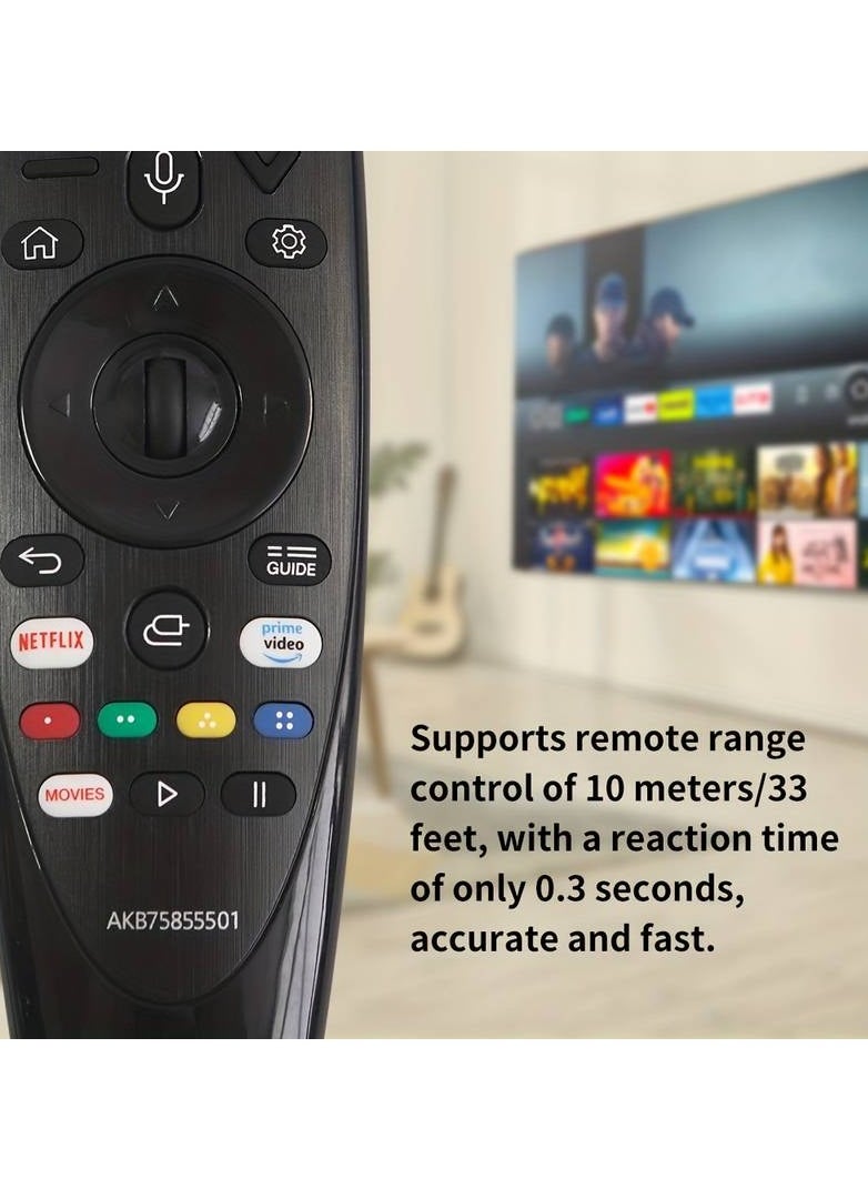 AKB75855501 بديل جهاز التحكم عن بعد للتلفزيون الذكي LG جهاز التحكم عن بعد بالأشعة تحت الحمراء مناسب للعديد من موديلات التلفزيون الذكية LG