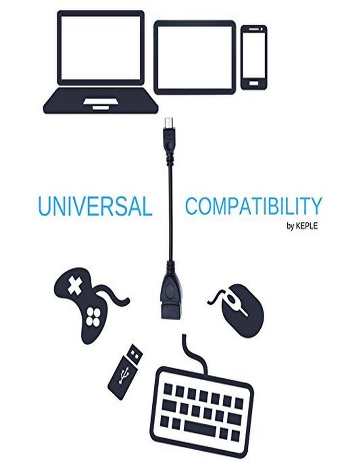 Keple محول كابل OTG متوافق مع سامسونج جالاكسي S6، S7، موتورولا موتو G5، G5S، G5، G، G4، E4، E5، بلس، بلاي، HTC One M8، M9، LG G6، G4، سوني إكسبيريا Z3، Z5، XZ بريميوم ميكرو USB لنقل البيانات أثناء التنقل - Image 4
