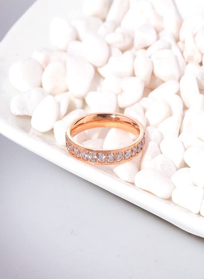 CiNily Christmas Ring, Women's Statement Rings Titanium Eternity Ring Cubic Zirconia Anniversary Wedding Band Statement Band Rings Size 8 - Image 3