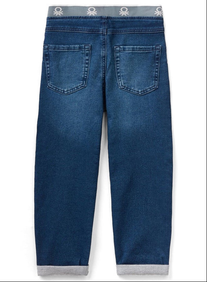 Benetton DENIM-LOOK SWEAT JOGGERS  - Image 2