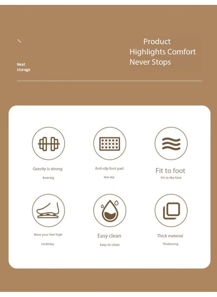 Sisily Under desk footrest, portable footrest with double row massage texture and rollers, ergonomic step stool, swingable, suitable for home, office, school, black - Image 5