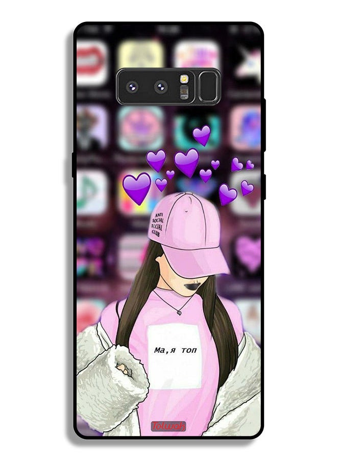 Tolwak Samsung Galaxy Note 8 Protective Case Cover Anti Social Club  - Image 2