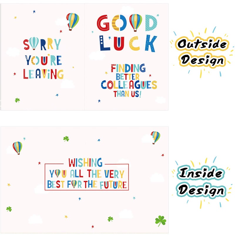 Outus Farewell Party Decoration Farewell Card Large 13.8 x 21.6 Inches College Farewell Card Jumbo Office Greeting Card Good Luck Guest Poster for Colleague Party Supplies - Image 2