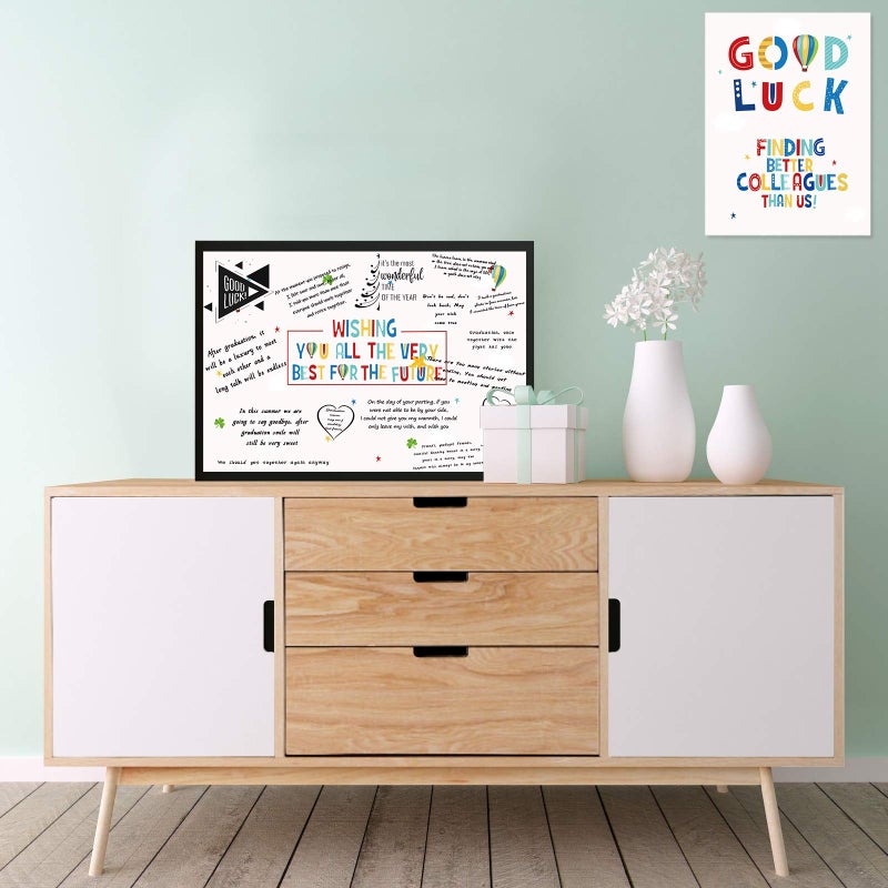 Outus Farewell Party Decoration Farewell Card Large 13.8 x 21.6 Inches College Farewell Card Jumbo Office Greeting Card Good Luck Guest Poster for Colleague Party Supplies - Image 4