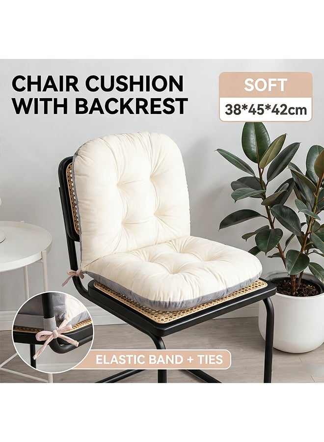 Chair Cushion Plush High Back Rocking Chair Cushion Chair Seat Cushion with Ties Soft Seat Pad with High Back Lelax Lazy Buttocks Pillow Non Slip Seat Cushion Ergonomic Office Seat Cushion Thickened Square Soft Fluffy Cushion Backrest Pillow Washable For Indoor Room Office And Kitchen - Image 1