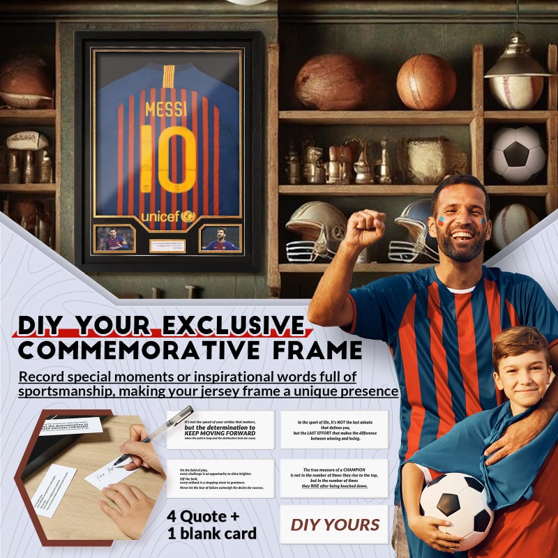 JupDec Jersey Frame Display Case, Large Clear Acrylic Shadow Box with UV Protection for Baseball Basketball Football Soccer Hockey shirts, Wall Mount Wooden Showcase, Idea Gift for Sports fans, 1 pack - Image 5