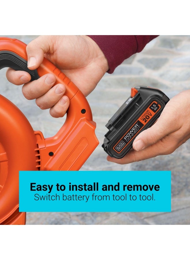 BLACK+DECKER Black   Decker 1.5Ah 20V Li Battery - Black  - Image 4