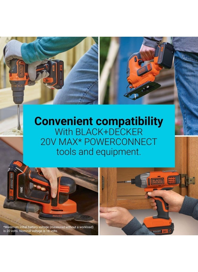 BLACK+DECKER Black   Decker 1.5Ah 20V Li Battery - Black  - Image 3