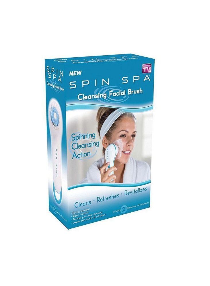 AS SEEN ON TV Spin And Spa Face And Body Auto Spin Massaging Rechargeable Cleansing Electric Shower Brush - Image 1