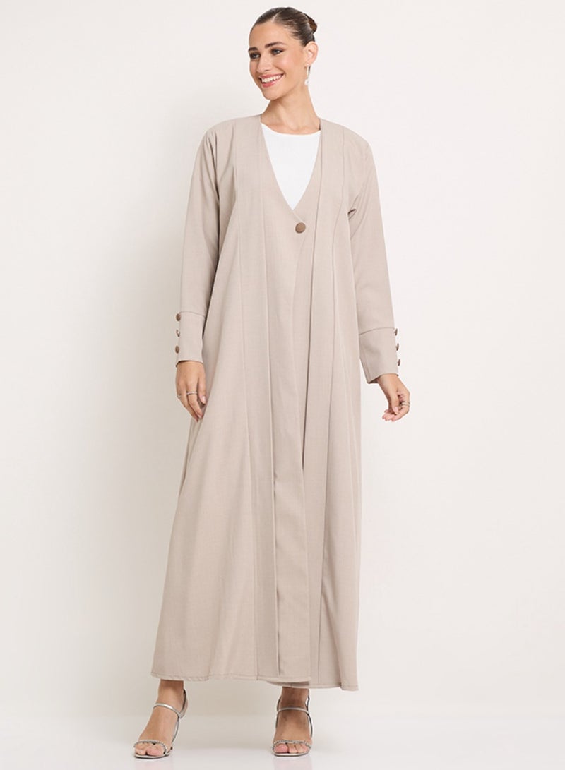 Rosette Abaya Royal Blazer Jacket with buttons style - Image 1