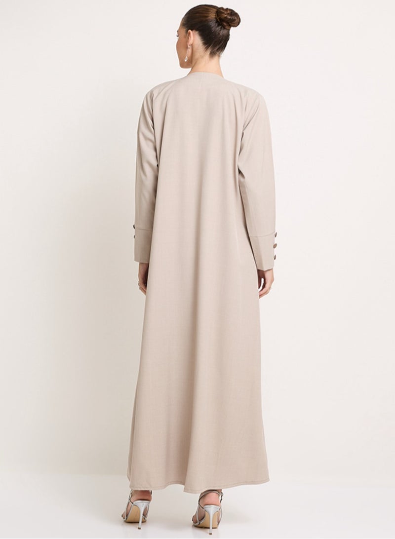 Rosette Abaya Royal Blazer Jacket with buttons style - Image 3