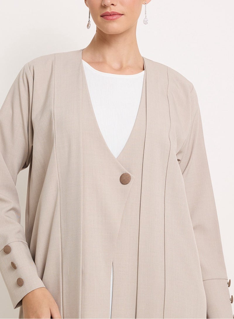 Rosette Abaya Royal Blazer Jacket with buttons style - Image 2