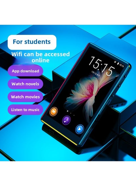 5 Inch Wifi Internet Access Android Small Mp4 Novel Mp5 Full Screen Bluetooth Smart Player Portable Mp3-Body Color:Black-Memory Capacity:16GB